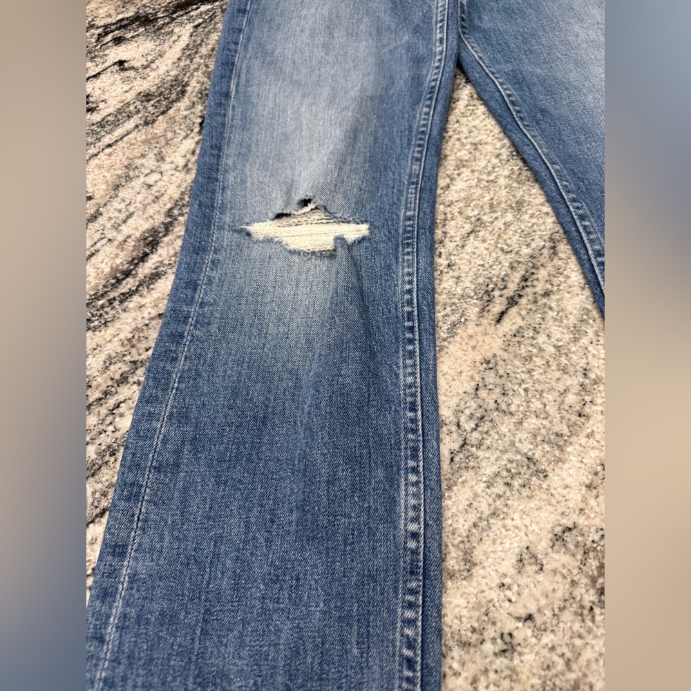 Mother The Pixie Tomcat Cropped Button-Front Dist… - image 4